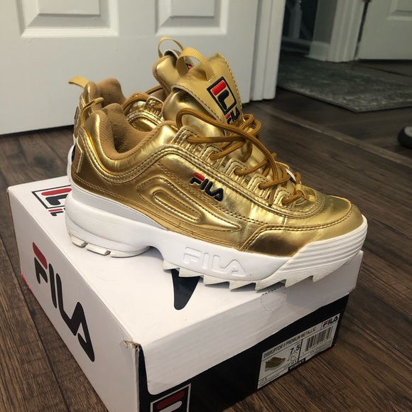 fila gold sneakers